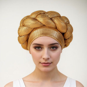 Chapeau Baotou Africain Musulman Tressé Grossier à Strass Chaud, Nouveau Style Audacieux, Mode Européenne et Américaine - Product Image 1