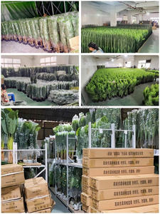 Sıcak satış yeni yapay yeşil kuş cennet ağacı gezgin muz saksı plastik düğün bitki - Product Image 5