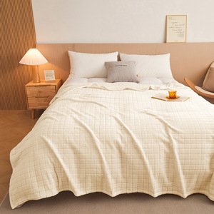 Manta de franela de tamaño pequeño, suave, súper cálida, lavable a máquina, manta a cuadros para sofá, cama de viaje para el hogar - Product Image 5