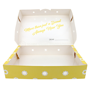 Wholesale Custom Printed Paper Cardboard Clamshell Donut Box Take Away Mochinut Packaging Box