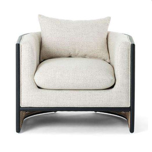 Semicircle Wooden Frame Rattan <b>Chair</b> for Hostel Leisure Area Outdoor Waterproof Leisure Single Couch - Product Image 3