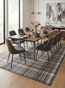 Tapis d'intérieur gris à carreaux, tapis en flanelle tissé, tapis de sol doux pour la maison, la chambre à coucher, le salon - Product Image 4
