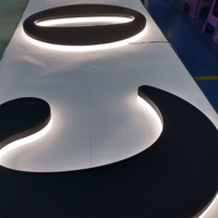 YIJIAO Vente en gros de lettres acryliques lumineuses, lettres acryliques LED à éclairage latéral, semi-luminousées et rétroéclairées pour hôtel