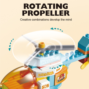 Tùy Chỉnh DIY Máy Bay Trực Thăng Đồ Chơi Xây Dựng Khối Thiết Lập Giáo Dục Cậu Bé Quà Tặng Gạch Máy Bay Trực Thăng Đồ Chơi Gạch Tăng Cường Khả Năng Đọc - Product Image 4