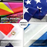Werbeartikel 	 Fahnen für Unternehmen 3x5ft Polyester Maßgefertigt Doppelseitig Großformatig Langlebig Individueller Logodruck