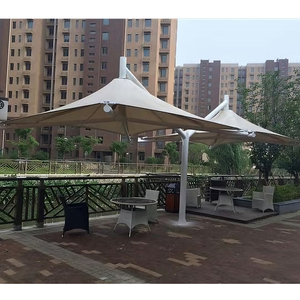 Sombrilla de Jardín de Doble Apertura Personalizada de Fábrica, Gazebo con Estructura de Acero y Pabellón de Paisaje - Product Image 1