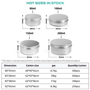 Wholesale 150ml Matte Black Round Metal Packaging Aluminum Cream Jar Can for <b>Eye</b> Mask Cosmetic Tin Containers - Product Image 3