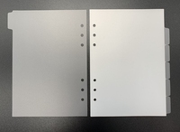 En Stock A5 Taille Vierge Givré PP 6 Onglet Diviseur 6 Trous Classeur Diviseur Pages pour Notebook Journal Agenda Planificateur Mémo Bloc-Notes
