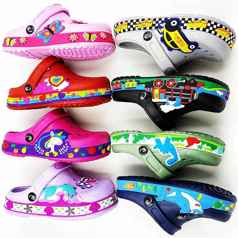 2021 China Wholesale Original Factory Boys Girls Children's Clogs EVA Cartoon Clogs Sandal Breathable Kids Garden Shoes