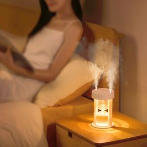 メーカー エアライト 寝室用LED電気式ホームミストソニックミニ砂時計型ルームスプレーH20ライト加湿器 充電式加湿器 - Product Image 6