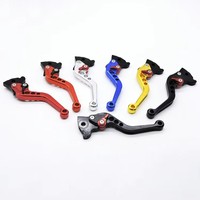 Palancas de Freno y Embrague Cortas de Aluminio CNC, 6 Posiciones Ajustables, Universales para Motocicleta, Modificadas, Color Dorado, Wire EDM