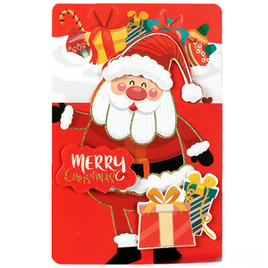 Custom Christmas Greeting Card Three-Dimensional <strong>Thanks</strong> Giving Cartoon Santa Claus Greeting Cards - Product Image 5