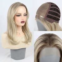 Perruques Lace Front Synthétiques Noires Naturelles Julianna Wholesale Futura Fiber Sans Nœuds, Base Mono Top, Monofilament, Sans Colle