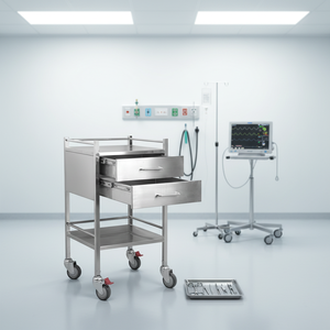 Troli Perban Bedah Rumah Sakit Carenovo Model CVTR033 dari Baja Tahan Karat - Product Image 5