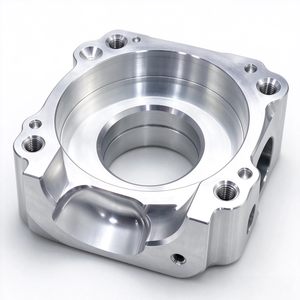 Boîtier à bride usiné CNC de précision OEM, coque creuse personnalisée en aluminium et laiton, pièce à cavité multi-trous filetés pour unités hydrauliques - Product Image 1