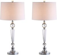 Lampe de table élégante en fer et tissu avec lumière blanc chaud, lampe de chevet moderne et contemporaine pour chambre à coucher, alimentation secteur.