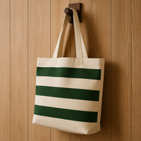Sac en toile de coton lavable à motif de brindilles de pin, disponible en stock standard ou sur mesure, pochette de transport en tissu pour articles saisonniers de bazar
