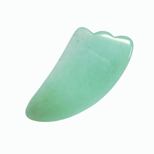 Raspador de Masaje en Forma de Cuerno de Aventurina Verde, Masajeador Facial 2 en 1 - Product Image 2