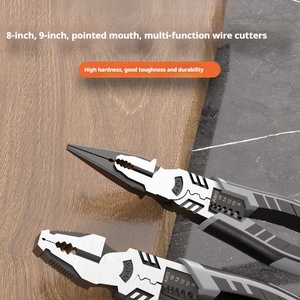 Pince multifonction pour électricien, dénudeur et coupe-fil en acier, pince à sertir diagonale 9 pouces, applications de bricolage, vente chaude 6-en-1 - Product Image 3