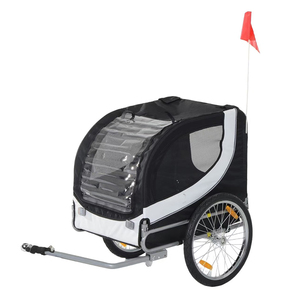 <span class=keywords><strong>Remorque</strong></span> de <span class=keywords><strong>vélo</strong></span> pliable pour chien, noir et blanc, suspension, charge utile 20 kg, 135L*59W*95Hcm - Product Image 4