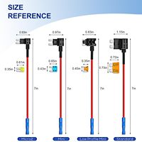 150mm Länge UL1015 16AWG Mini-Sicherungsadapter, Sicherungsadapter für Autos, LKWs, Boote (Blaue Isolierung) Box-Komponente