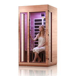 Sauna infrarouge intérieur moderne en bois massif de pruche canadienne, faible EMF, 2000W, idéal pour villa, appartement, chambre et salon – Meilleure vente personnalisée - Product Image 1