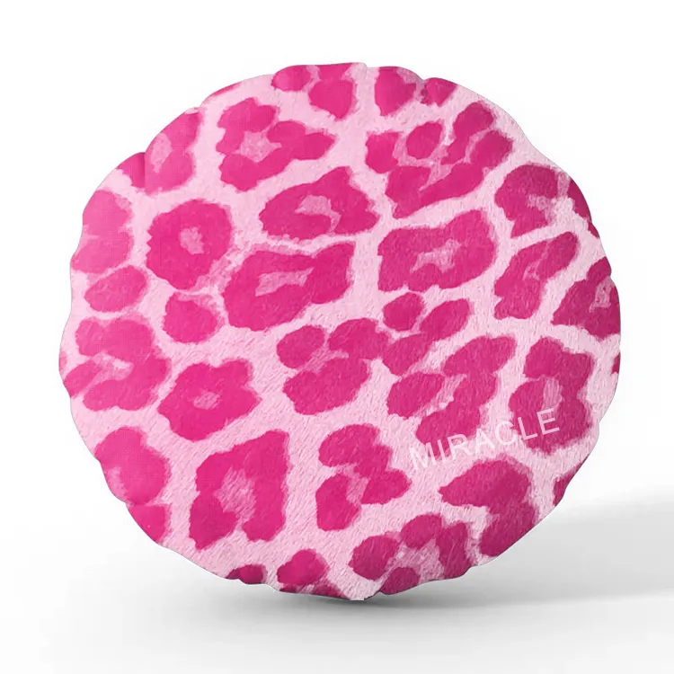 Cuscini in peluche con stampa leopardata rosa con Logo personalizzato federa cuscini decorativi per cuscini a sublimazione
