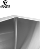 Offre Spéciale fait à la main de haute qualité en acier inoxydable 304 évier à linge à bol unique brossé pour un usage domestique sans robinet