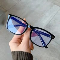 Lunettes carrées anti-lumière bleue tendance, logo personnalisé imprimé, lunettes anti-lumière bleue en PC pour unisexe, tous les visages