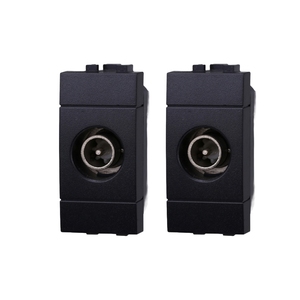 Connecteur phono RCA Gloca mâle à passage traversant, lot de 2, pour connecteurs audio-vidéo de la série Living - Product Image 1