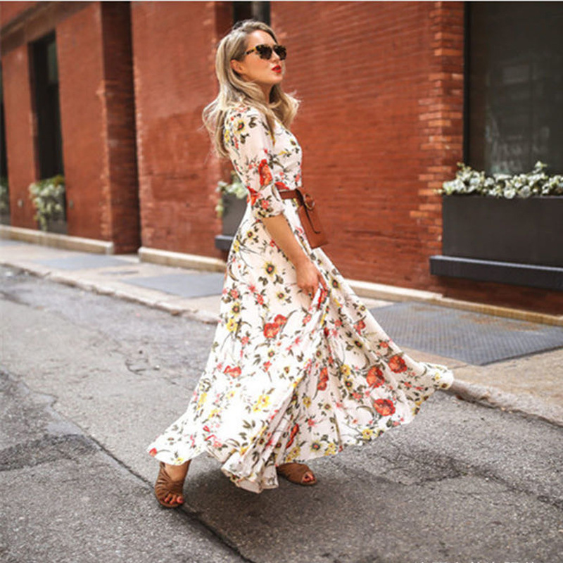 chinese dress ladies Ever-Pretty Inclusive Plus Size Chiffon Long Sleeve Maxi Formal Dresses