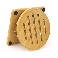 Ensemble de dessous-de-plat en bambou personnalisé, dessous-de-plat en bambou en forme de client, dessous-de-plat en bambou