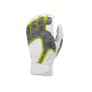 ถุงมือตีเบสบอล/ซอฟต์บอล FIT CHAMP แบบมีโลโก้สั่งทำพิเศษ หนังกันลื่น สีเทาเฮเธอร์ เขียวนีออน ขาวบริเวณฝ่ามือ เป็นมิตรต่อสิ่งแวดล้อม - Product Image 4