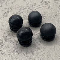 Bouchon de tube en plastique noir demi-circulaire réutilisable, écologique, robuste, antidérapant, sphérique, résistant à l'usure, pour table