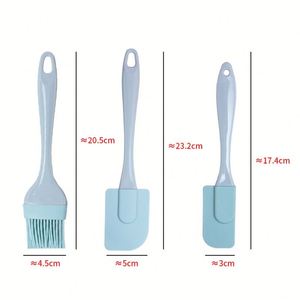USSE Eco-Friendly Silicone Spatula Set Heat-Resistant Non-Stick 3-Piece Design for Cooking <b>Baking</b> Mixing - Product Image 3