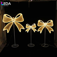 LEDA Nœud géant lumineux en métal de style romantique, accessoires de décoration pour lieux de mariage, lumière de guidage LED pour événements festifs