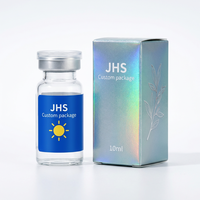 Boîte d'emballage en papier pour flacon de peptide personnalisé avec logo, 2 ml, 3 ml, 10 ml, boîte cadeau en carton de luxe avec fermeture magnétique, inserts en mousse