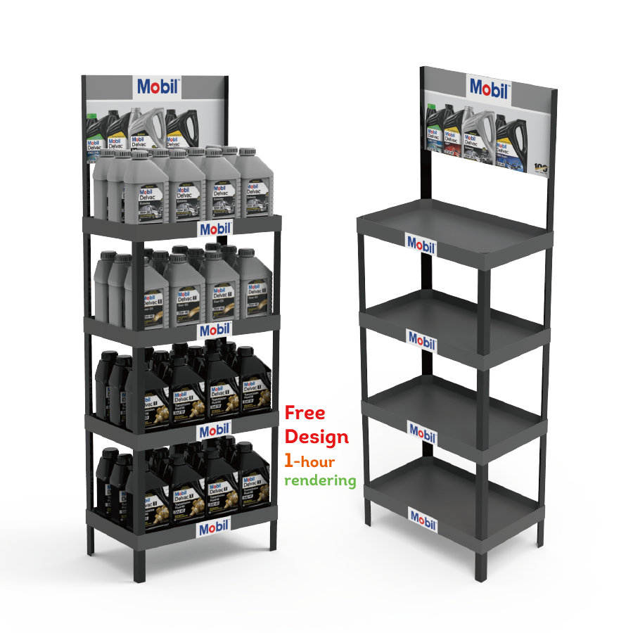 Beviis Custom Plastic Display Racks for Motor Oil Pvc Stand Display Store Stand Plastic Shelf for Retail Store Shop — view 1
