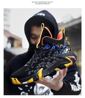Chaussures de sport pour homme, style basket rouge, semelles en caoutchouc et mesh, confortables pour la marche et la course, nouvelles chaussures pour homme