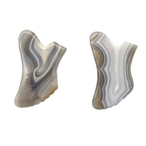 Royal Agate Masaje holístico Piedra Facial Guasha Herramienta para antiarrugas Estiramiento DE LA PIEL Masajeador facial - Product Image 4