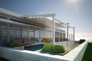 <span class=keywords><strong>Toldo</strong></span> retráctil impermeable <span class=keywords><strong>para</strong></span> balcón al aire libre, pérgola con pantalla lateral - Product Image 6