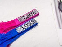 Fabrieksgroothandel Love Secret Transparante Strass Bikini Thong Dames Kant Panty Ondergoed Dames Thongs Bikini Lingerie