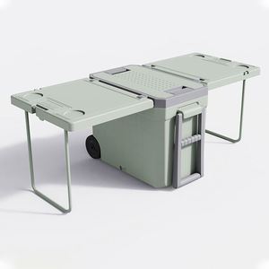 Hot Selling Plastic Folding Cooler Box Beach <b>Camping</b> Picnic Folding Cooler Box with <b>Table</b> and Chairs - Product Image 5