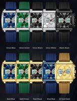 POEDAGAR E109 Nouveautés Montre Chronographe Sportive Double Fuseau Horaire Homme Silicone Étanche Quartz Numérique LED Reloj Masculino