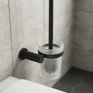 Support mural encastré pour <span class=keywords><strong>brosse</strong></span> de toilette en acier inoxydable, design moderne et écologique, accessoires de salle de bain - Product Image 3