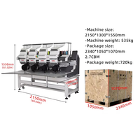 Machine à broder automatique YunFu de haute qualité pour atelier, 4 têtes, 15 aiguilles, 1200 SPM, avec garantie de 5 ans
