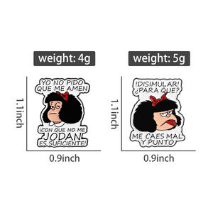 Épingles en émail avec des personnages de bandes dessinées, <span class=keywords><strong>citation</strong></span> espagnole amusante, broche « Yo NoPido Que Me Amen », badge de revers, bijoux, cadeaux pour amis - Product Image 6