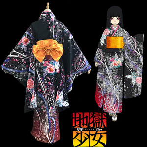 Hell Girl Yoi Togi Enma Ai Cosplay Costume Women's Anime Role Play Polyester Kimono Spring 2025 - Product Image 3