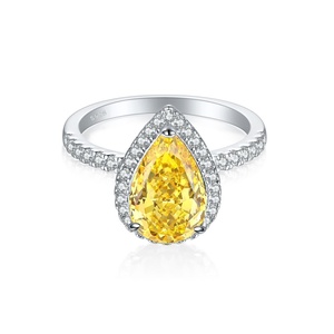 Anillos de Compromiso y Matrimonio de Plata de Ley 925 con Circonita Cúbica en Forma de Lágrima, Joyería de Moda para Mujer, Regalos para Fiestas - Product Image 4
