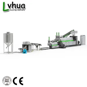 Lvhua Used Plastic Crush Pet bottle scrap PP PVC ABS PE Recycling Granules Making Granulation Machine Line